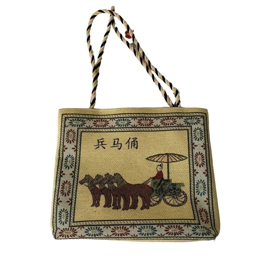 Hand bag with Terra cotta horses